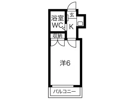 サンパレス岡崎公園(1K/2階)の間取り写真