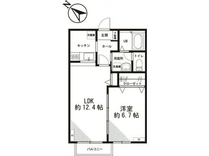 COPAN(2K/2階)の間取り写真