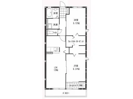 サリジェ・ウィズハイム(2LDK/2階)の間取り写真