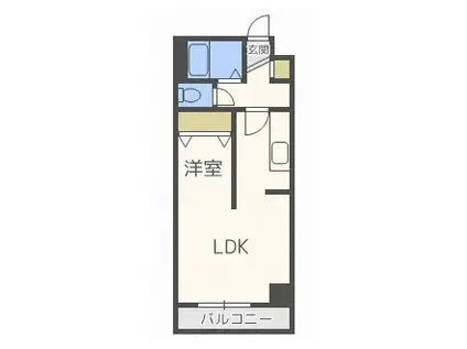 AMS東札幌24(1LDK/5階)の間取り写真