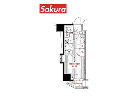 ガーラ・ステーション横濱関内(1K/2階)の間取り写真