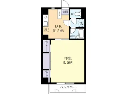 TAKANO G PALACE(1K/4階)の間取り写真