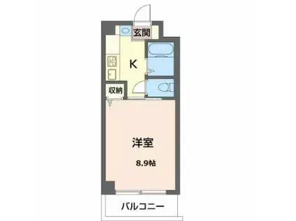 泉川マンション(1K/4階)の間取り写真