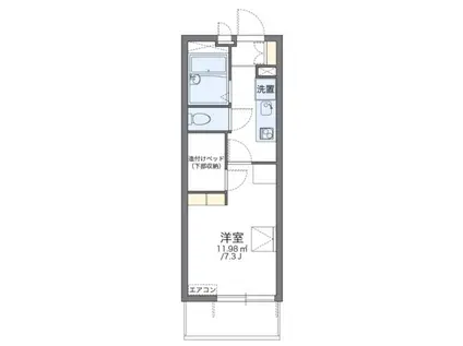 レオパレスエスペランサ(1K/3階)の間取り写真