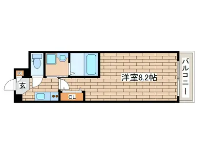 D-SQUARE深江本町(1K/4階)の間取り写真