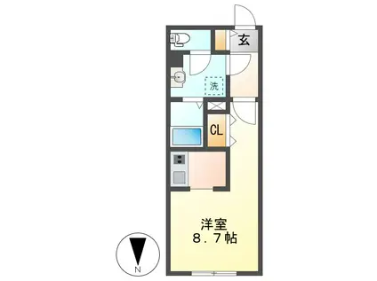 G VIVRE 御器所(1K/3階)の間取り写真