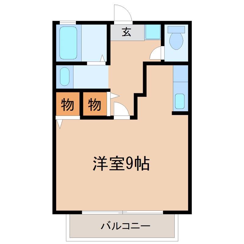 エポワール(1K/2階)の間取り写真
