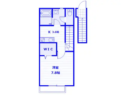 レーべンハイム(1K/2階)の間取り写真