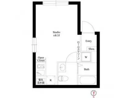 CASA PIAZZA西大島(ワンルーム/2階)の間取り写真