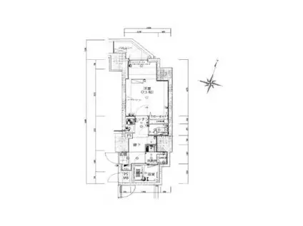 ハーモニーレジデンス大塚山手(1K/2階)の間取り写真