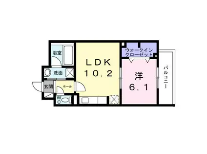 スカイノッツ北赤羽(1LDK/3階)の間取り写真