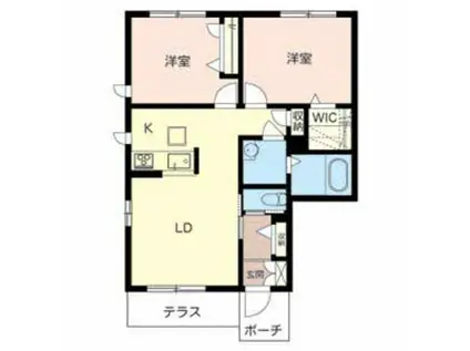 グランメール小坂A(2LDK/1階)の間取り写真