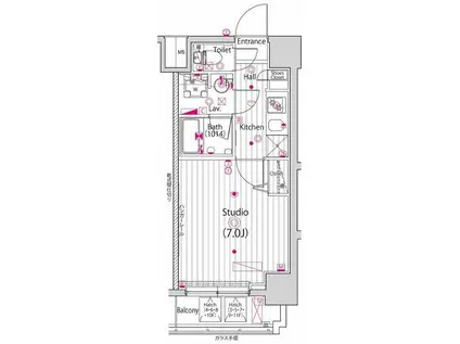 ガーラ・ステージ横濱関内(1K/5階)の間取り写真