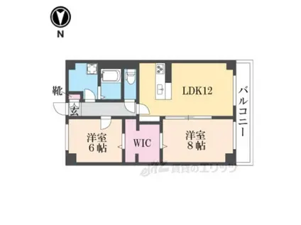 サンマリンニチベン(2LDK/4階)の間取り写真