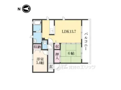 ラフィナートB・C(2LDK/2階)の間取り写真