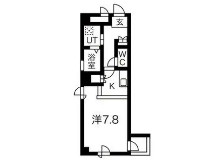 リエス上ノ宮(ワンルーム/5階)の間取り写真