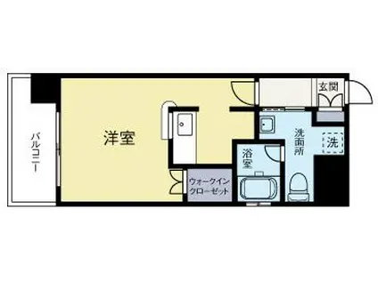 アソシアグロッツォ博多(ワンルーム/10階)の間取り写真