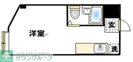 フレンドシップ坂戸(ワンルーム/4階)の間取り写真