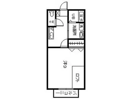 プチメゾン久山(1K/2階)の間取り写真
