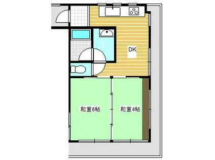 池上コーポ(2K/3階)の間取り写真