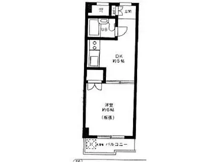 サンライズ梶が谷(1DK/2階)の間取り写真
