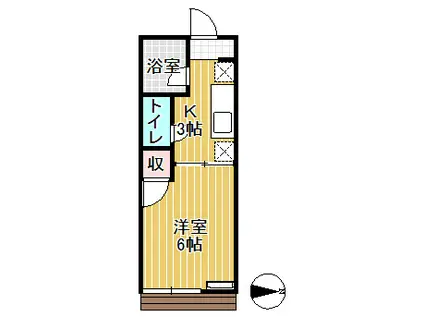 サニースポット(1K/1階)の間取り写真