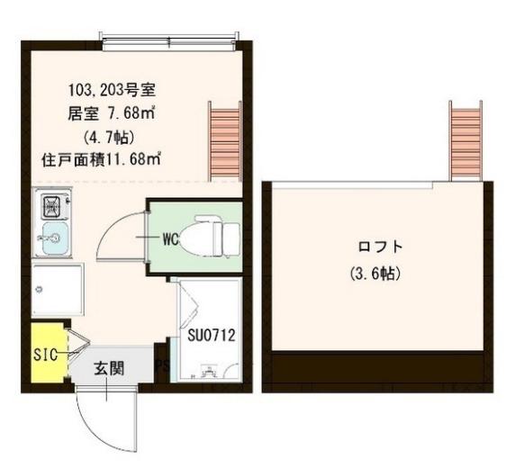 AVENIR永福(ワンルーム/2階)の間取り写真