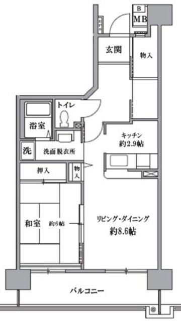 TS GARDEN 清瀬(1LDK/1階)の間取り写真