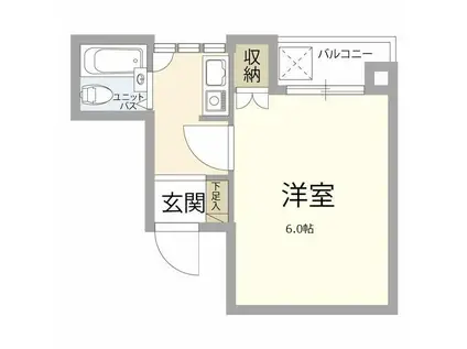 クレストヒルズ駒込(1K/2階)の間取り写真