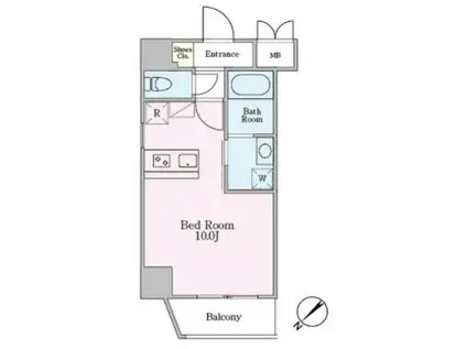 ドールマウス和(ワンルーム/7階)の間取り写真