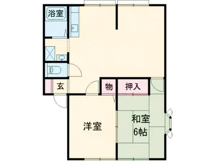 アドラブールガーデン C棟(2LDK/2階)の間取り写真