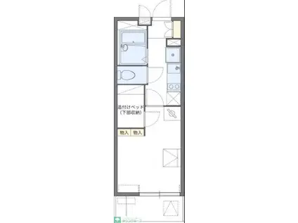 レオパレスDOUBLETOMO(ワンルーム/1階)の間取り写真