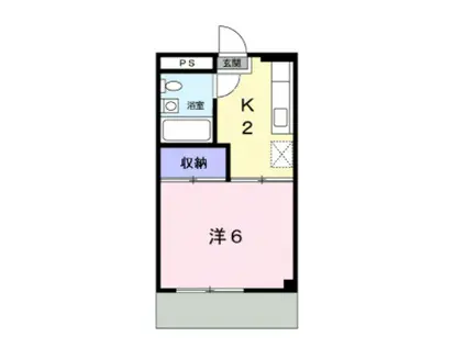 D-INVEST東原B B(1LDK/3階)の間取り写真