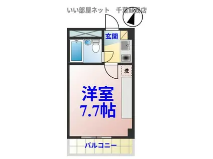 金澤ビル2(1K/2階)の間取り写真