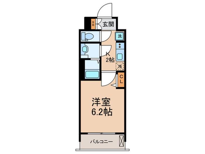 プレサンスTHE KYOTO 新町通(1K/8階)の間取り写真