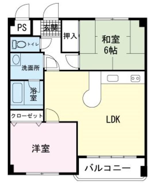 ドリームパレス(2LDK/3階)の間取り写真