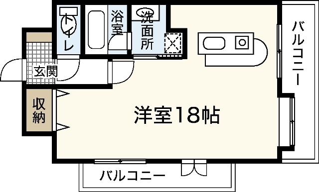 ニューワン河井ビル(ワンルーム/6階)の間取り写真