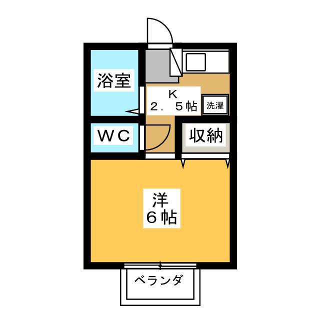 コーポALYSSUM(1K/1階)の間取り写真