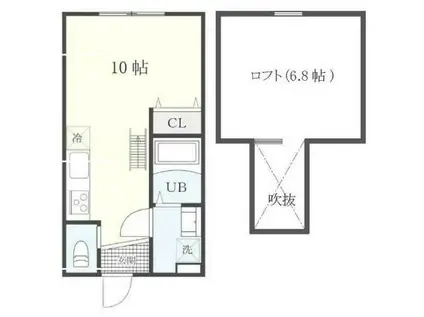 アーリーガーデン横濱山手I(ワンルーム/1階)の間取り写真