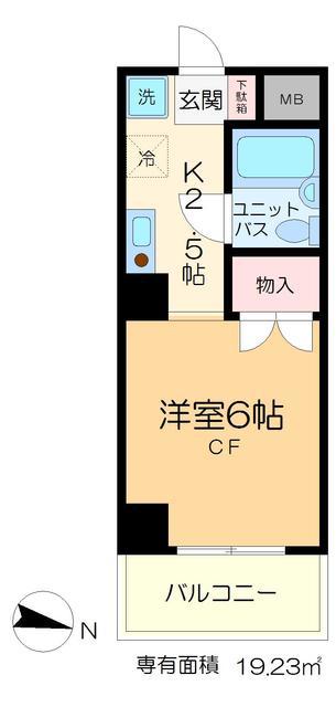 クレバーハウス(1K/4階)の間取り写真