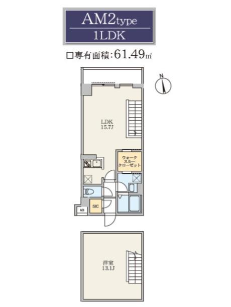 S-RESIDENCE駒場東大前(1LDK/B1階)の間取り写真