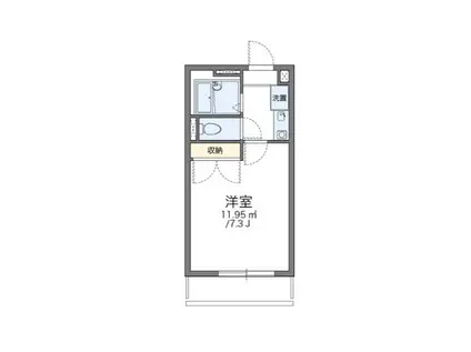 レオパレスガーデンビレッジ(1K/2階)の間取り写真