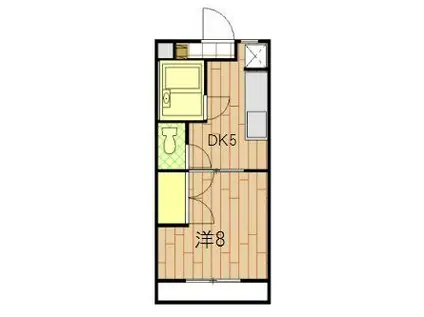 ＪＲ東海道本線 御厨駅(静岡) 徒歩42分 4階建 築30年(1DK/4階)の間取り写真