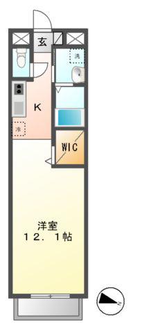 丸の内エンブルコート(1K/7階)の間取り写真