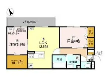 GIGLIATO(2LDK/2階)の間取り写真