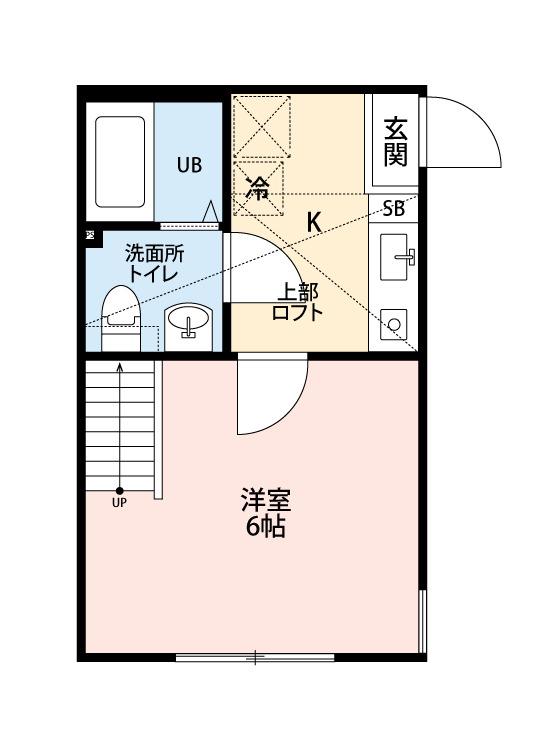 YOU橋本(1K/2階)の間取り写真