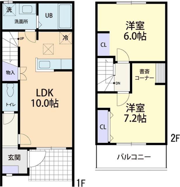 GREEN VALLEY (2LDK/1階)の間取り写真