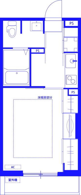 リブリ・鴨居イーストヒルズ(1K/2階)の間取り写真