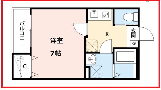 リヴィエール亀有(1K/3階)の間取り写真