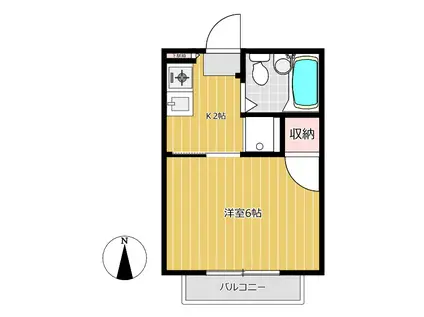 シティハイム清雅(1K/1階)の間取り写真